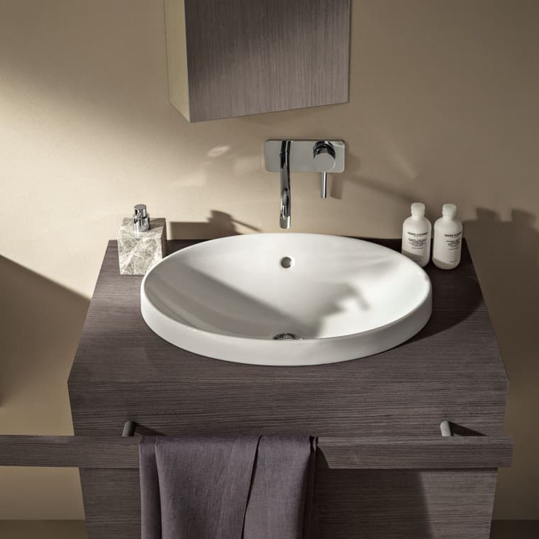 Geberit VariForm opbouwwastafel ovaal Geberit VariForm opbouwwastafel ovaal