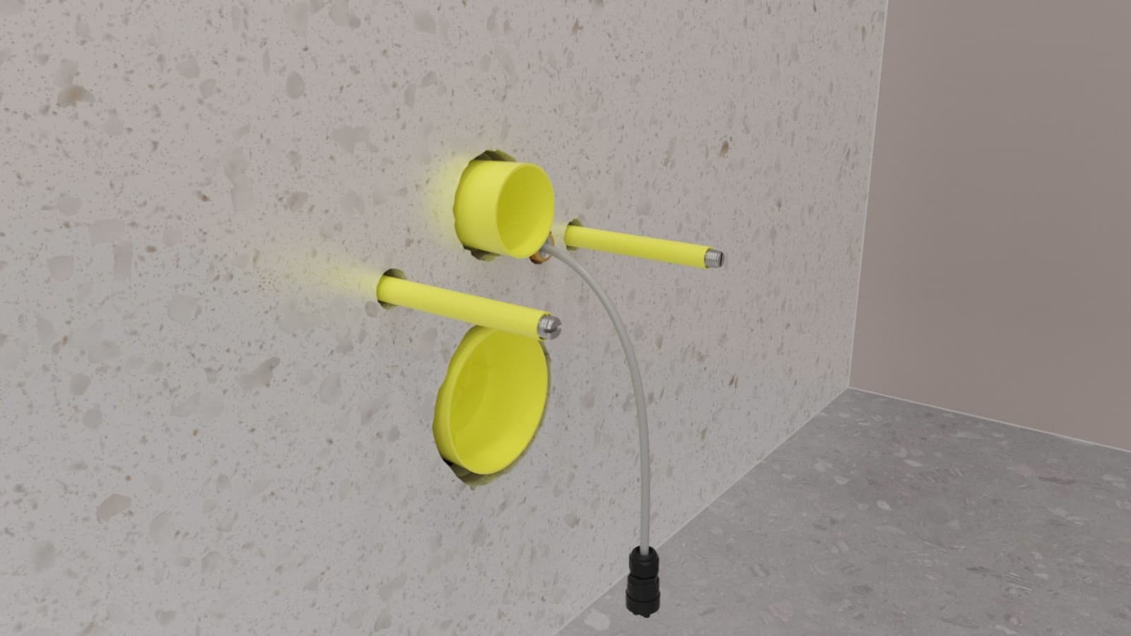 Voorbereidingen voor de douchewc Voorbereidingen voor de douchewc