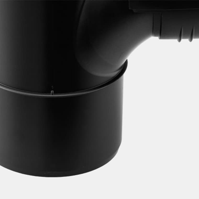 De aanslagring op de Geberit Silent-PP fittingen bepaalt de juiste insteekdiepte. De aanslagring op de Geberit Silent-PP fittingen bepaalt de juiste insteekdiepte.