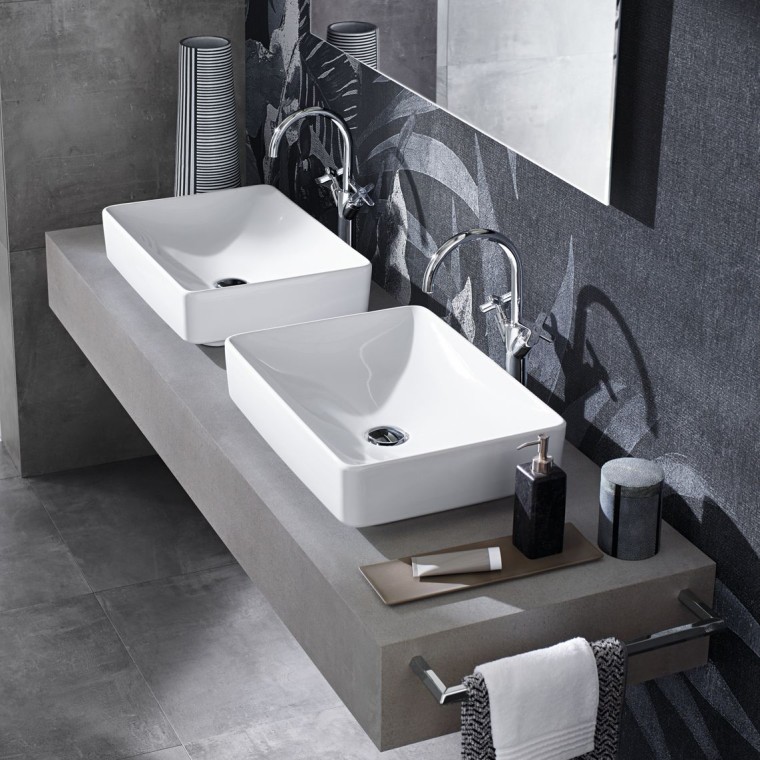 Geberit VariForm opzetwastafel rechthoekig Geberit VariForm opzetwastafel rechthoekig