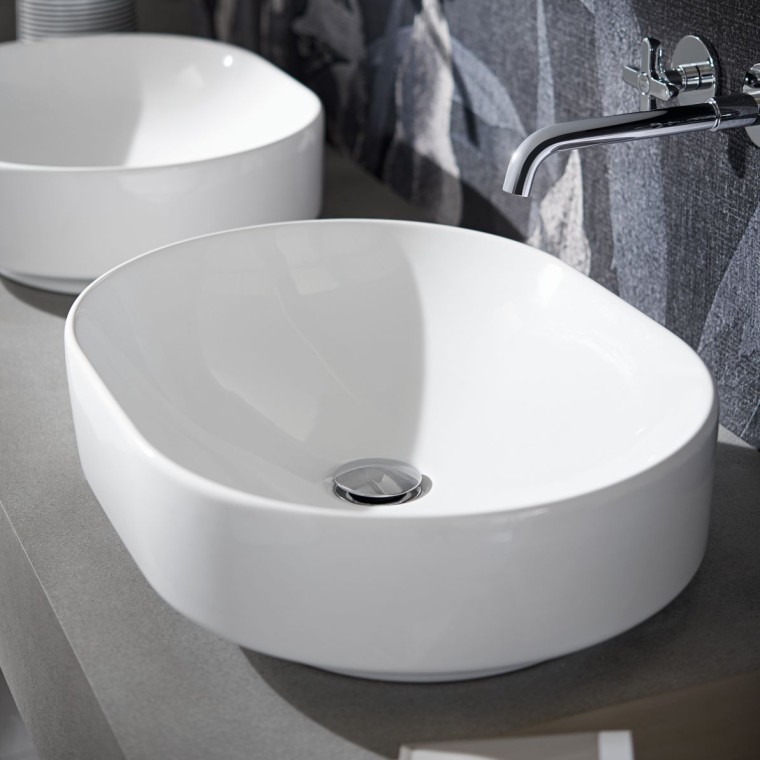 Geberit VariForm opzetwastafel ellipsvormig Geberit VariForm opzetwastafel ellipsvormig