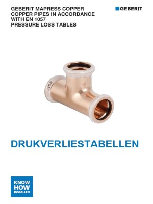 Drukverliestabellen Geberit Mapress koper