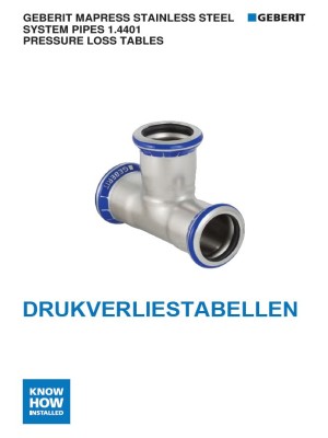 Drukverliestabellen Geberit Mapress rvs