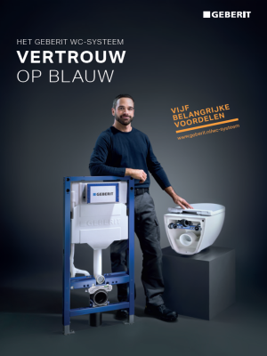 Geberit WC-systeem vertrouw op blauw