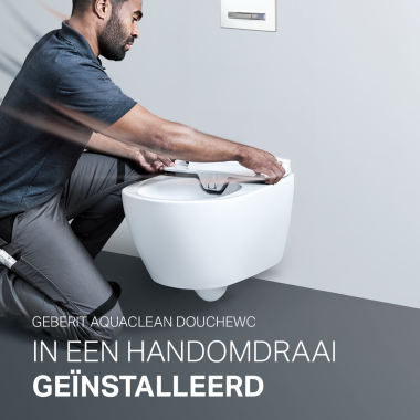 Geberit AquaClean installatie in een handomdraai cashback Geberit AquaClean installatie in een handomdraai cashback