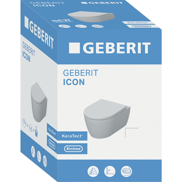 Geberit WC Pack iCon Rimfree® met EFF bevestiging / art. 501.664.00.1