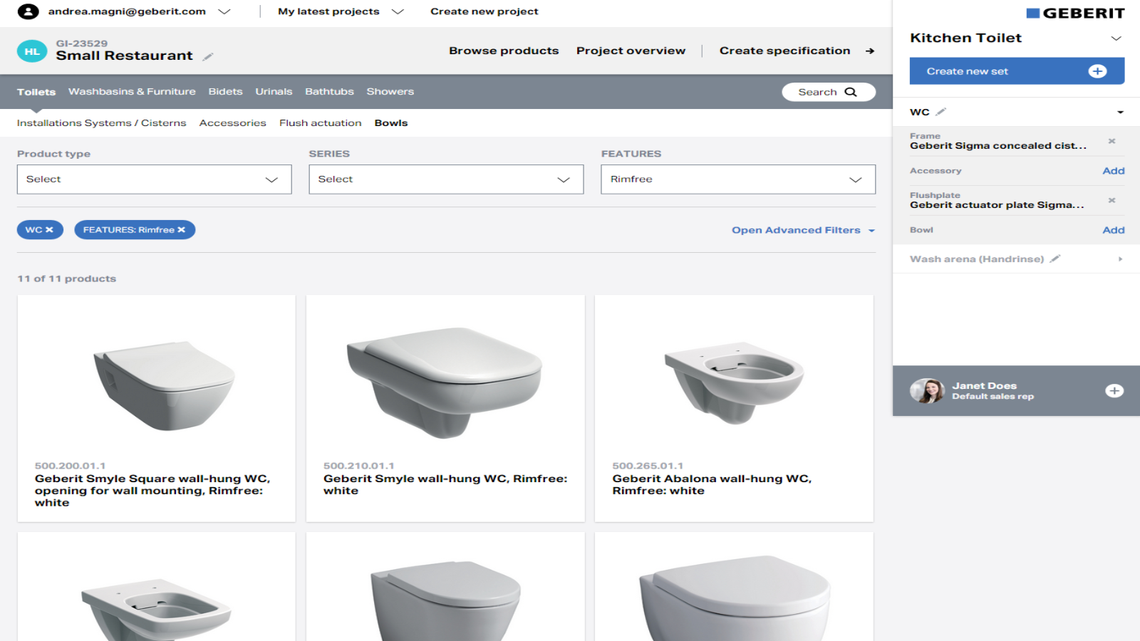 Geberit brochure tool