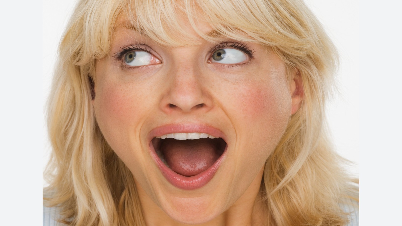 Vrouw met verraste gezichtsuitdrukking Vrouw met verraste gezichtsuitdrukking