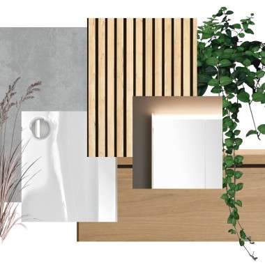 Moodboard van het 6x6 ontwerp (© Bjerg Arkitektur)