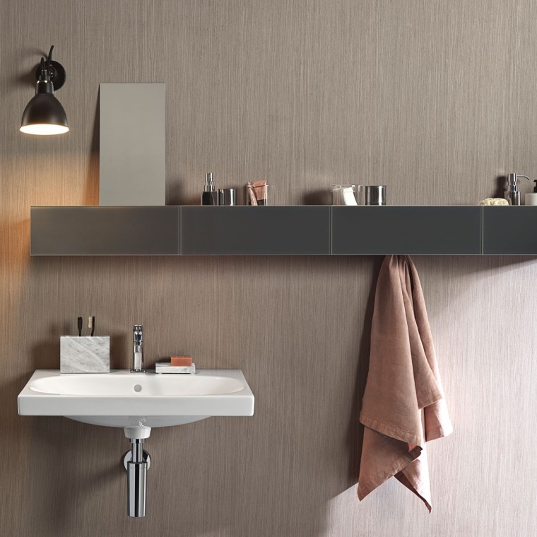 Aflegplateau en wastafel van Geberit Acanto Aflegplateau en wastafel van Geberit Acanto