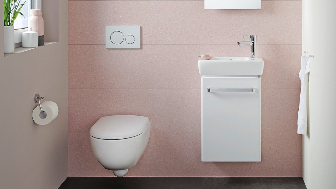 Renova Compact: Bewegings- en circulatieruimtes zijn ook belangrijk in badkamers voor gasten Renova Compact: Bewegings- en circulatieruimtes zijn ook belangrijk in badkamers voor gasten