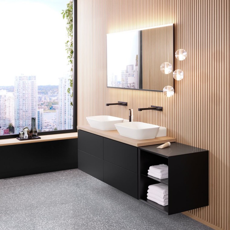 Geberit Option Plus spiegel met Geberit ONE producten Geberit Option Plus spiegel met Geberit ONE producten
