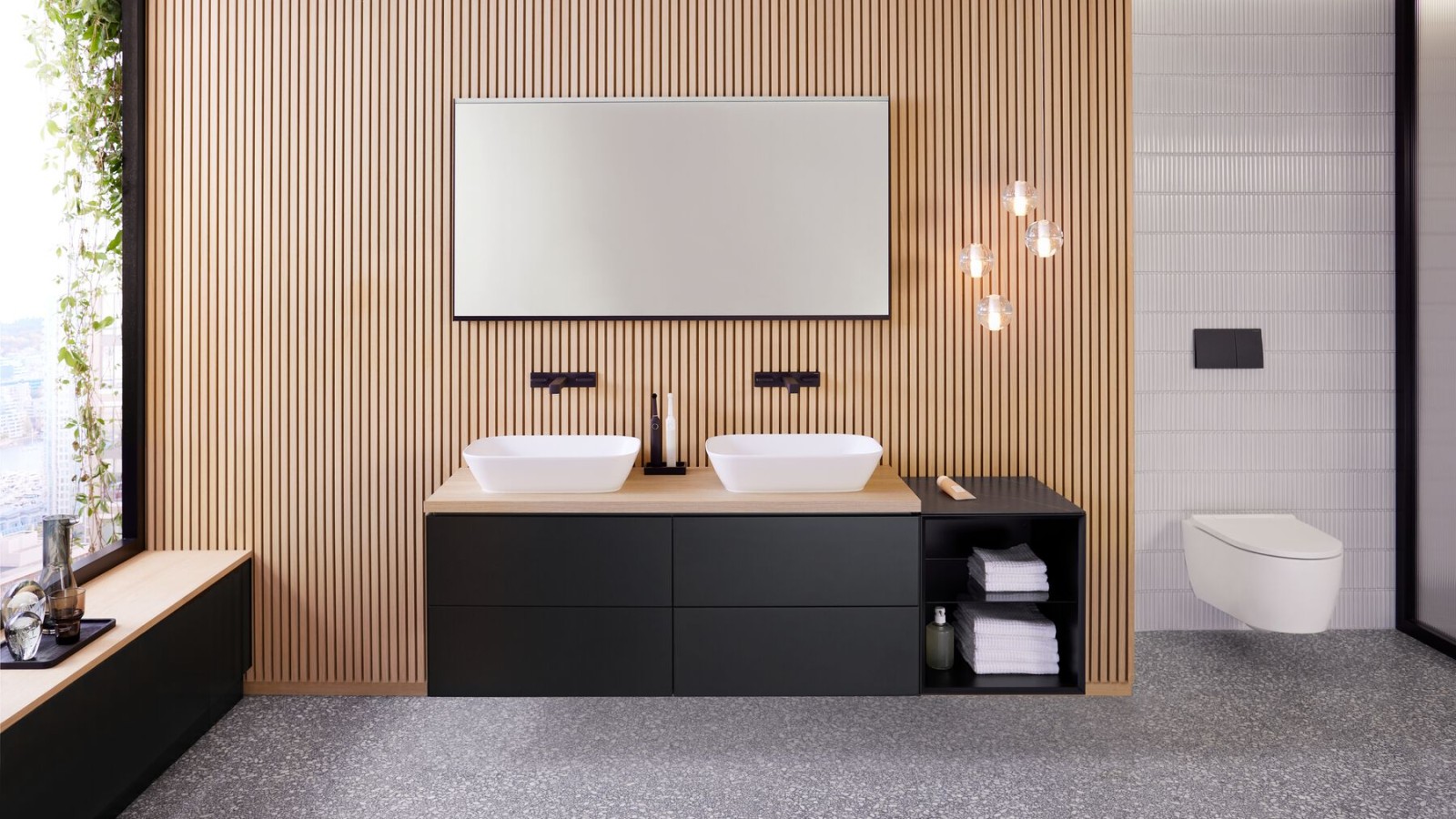 Geberit ONE dubbele wastafel Geberit ONE dubbele wastafel