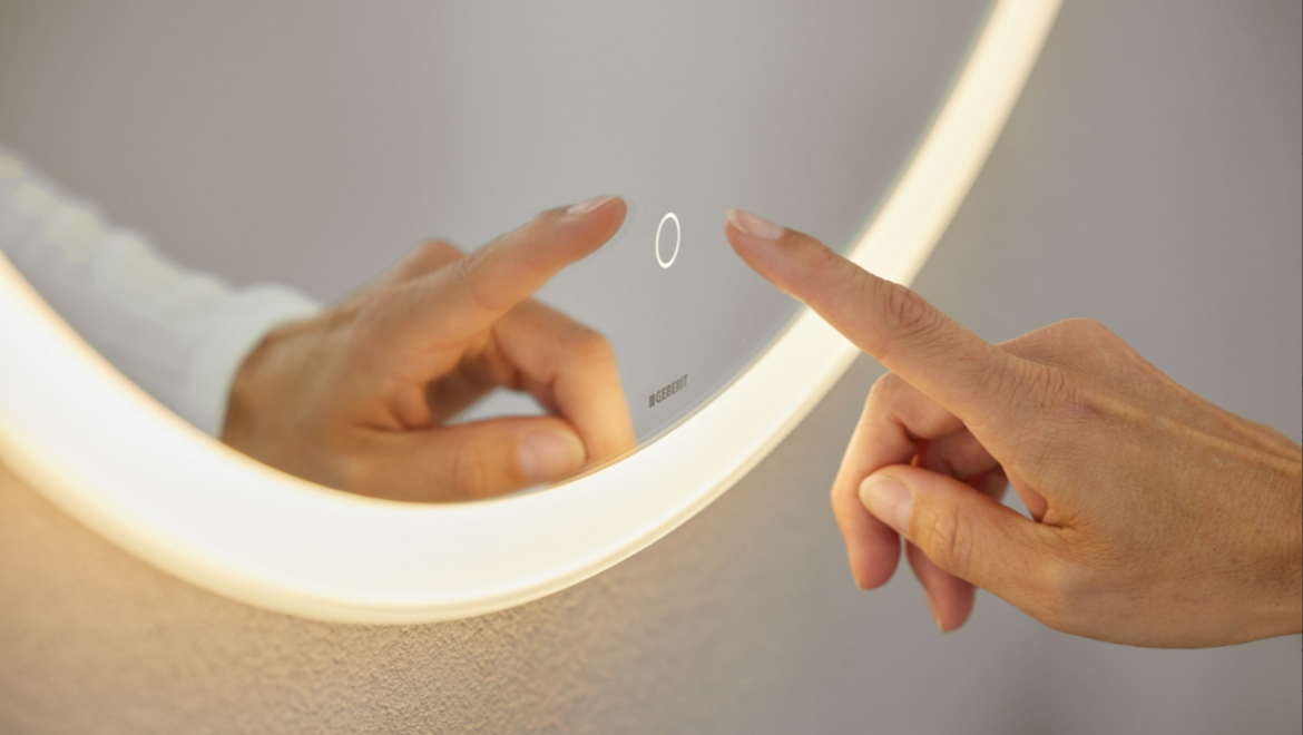 Option lichtspiegel Round sensorschakelaar (© Geberit)