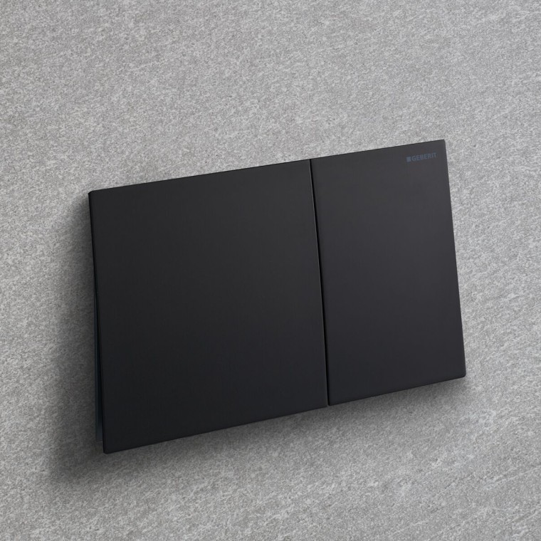 Geberit Sigma70 in zwart mat met easy-to-clean coating Geberit Sigma70 in zwart mat met easy-to-clean coating