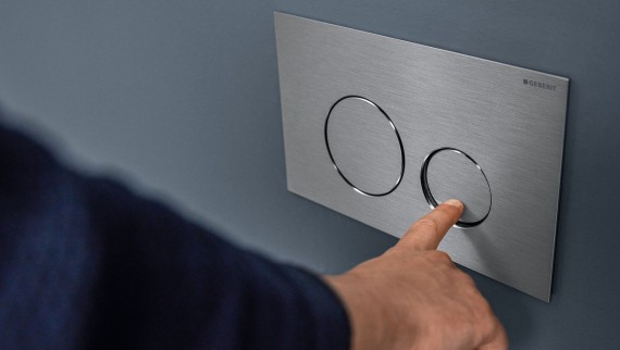 Elegante bedieningsplaat uit de Sigma40-serie van Geberit