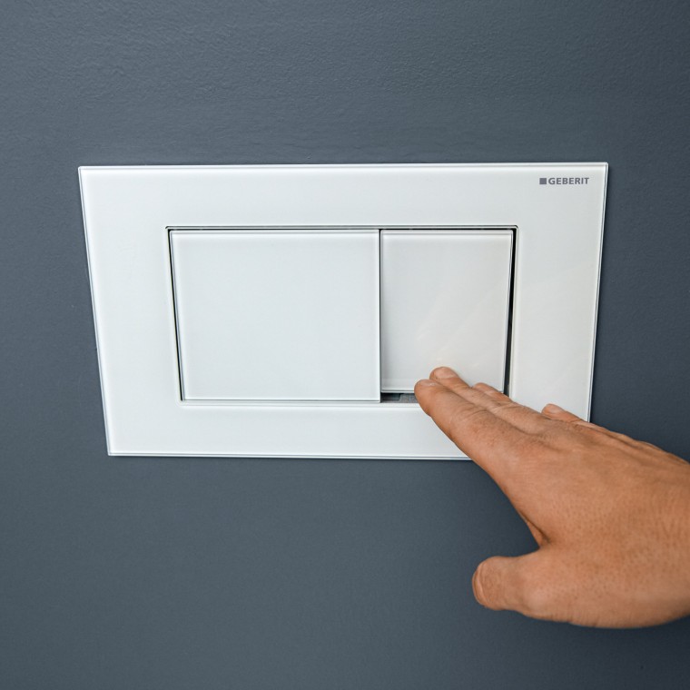 Bedieningsplaat Sigma40 Square in wit mat