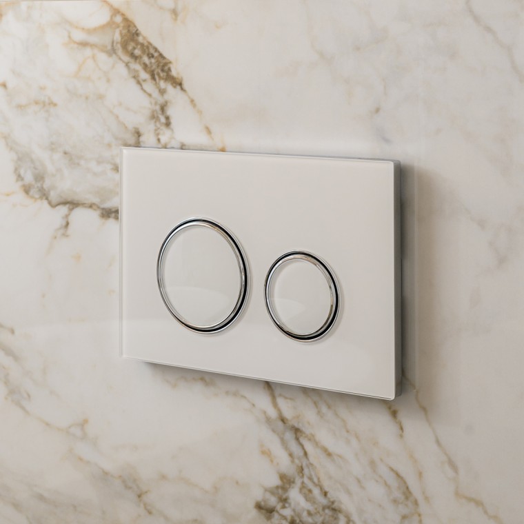 Witte bedieningsplaat Geberit Sigma50 Round