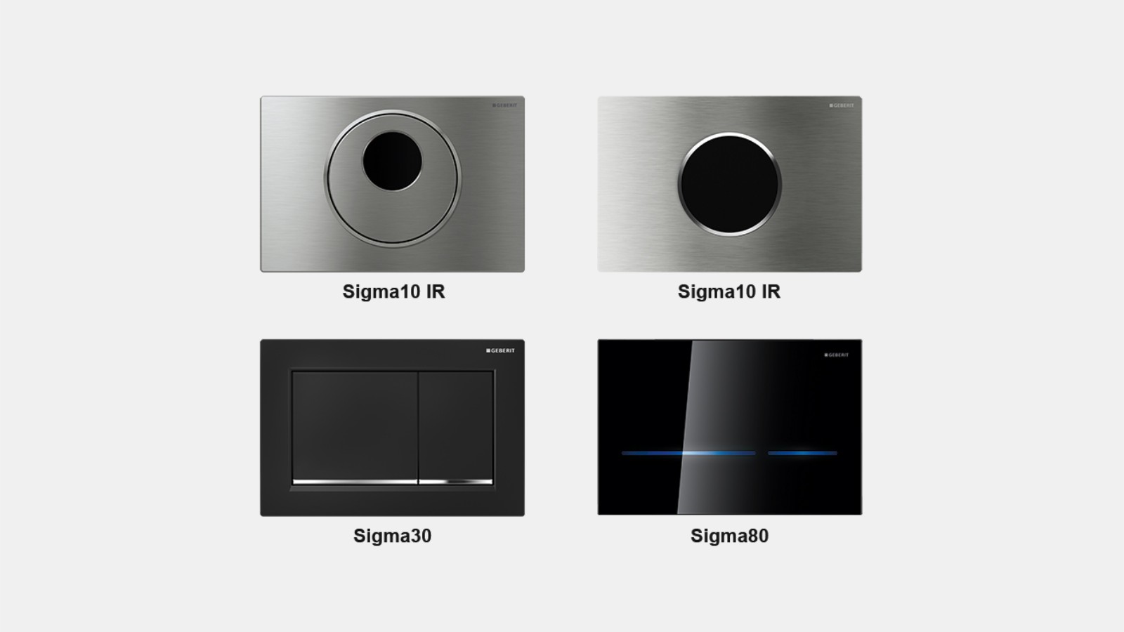 Infrarode en mechanische bedieningsplaten van Geberit