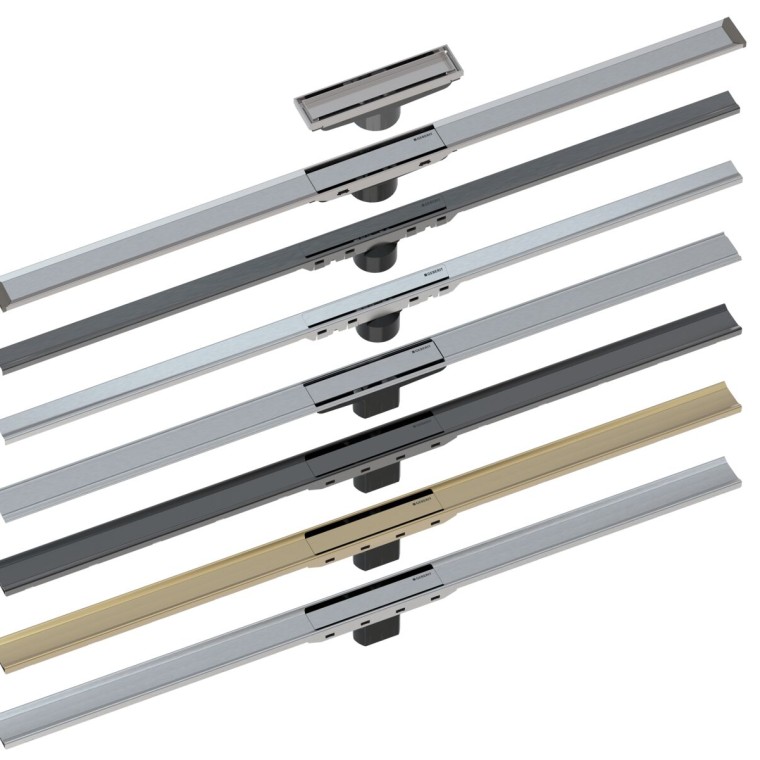 Overzicht van de Geberit CleanLine douchevloergoten Overzicht van de Geberit CleanLine douchevloergoten