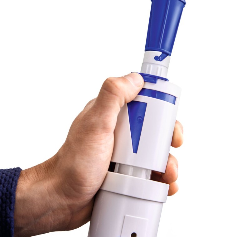 Kleine spoelhoeveelheid instellen met de Geberit type 208 spoelventiel (© Geberit) Kleine spoelhoeveelheid instellen met de Geberit type 208 spoelventiel (© Geberit)