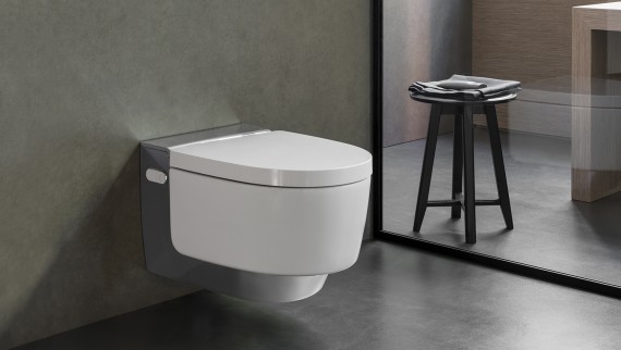 Dankzij zijn design past de AquaClean Mera harmonieus in de badkamer