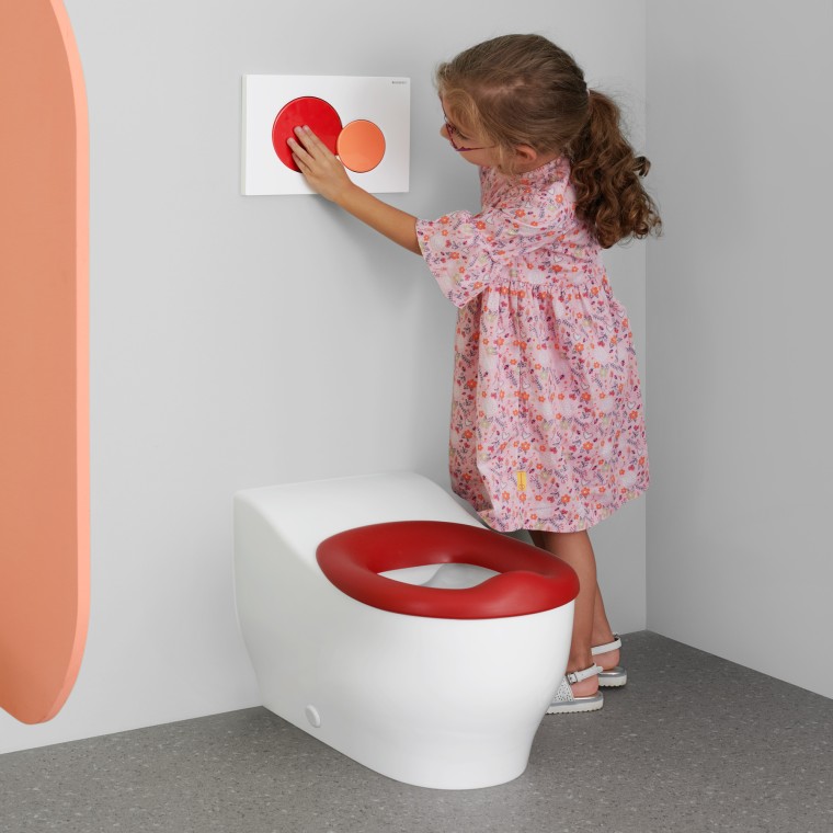 Geberit Bambini staande wc voor kleine kinderen tot 3 jaar Geberit Bambini staande wc voor kleine kinderen tot 3 jaar