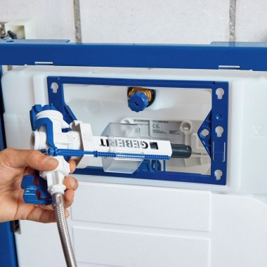 De compacte Geberit vlotterkraan type 383 De compacte Geberit vlotterkraan type 383