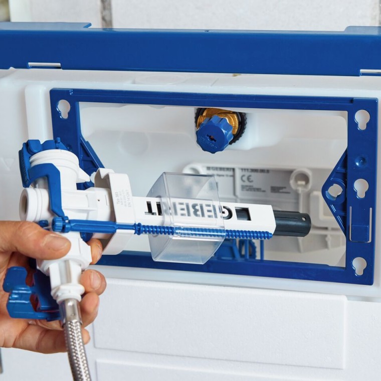 De compacte Geberit vlotterkraan type 383