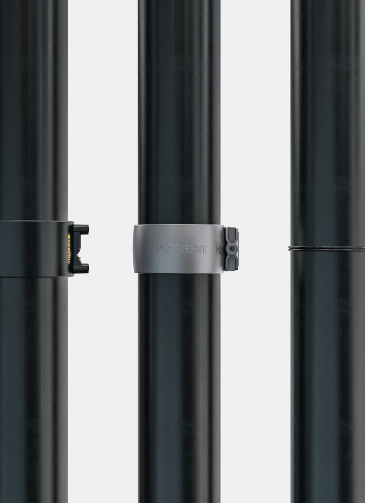 Geberit Silent-db20 kan worden geïnstalleerd met verschillende verbindingstechnieken