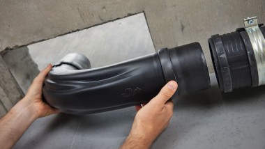 Ruimtebesparende afvoerbuis Geberit Silent-Pro SuperTube