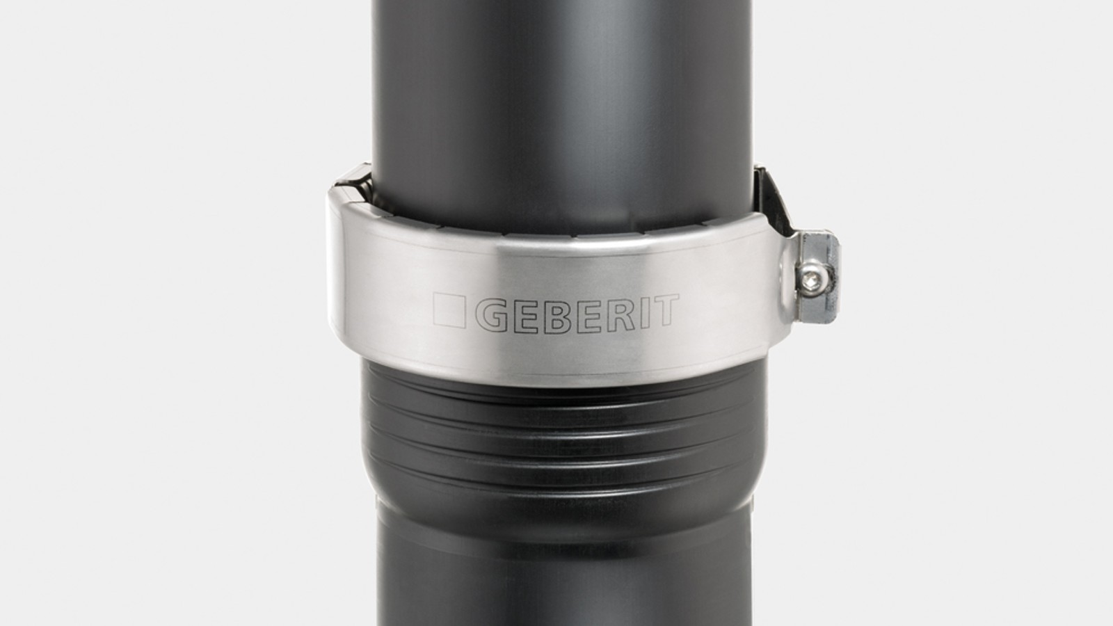 Met de Geberit borgklauw is de Silent-Pro steekverbinding bestand tegen een inwendige druk tot 2 bar.