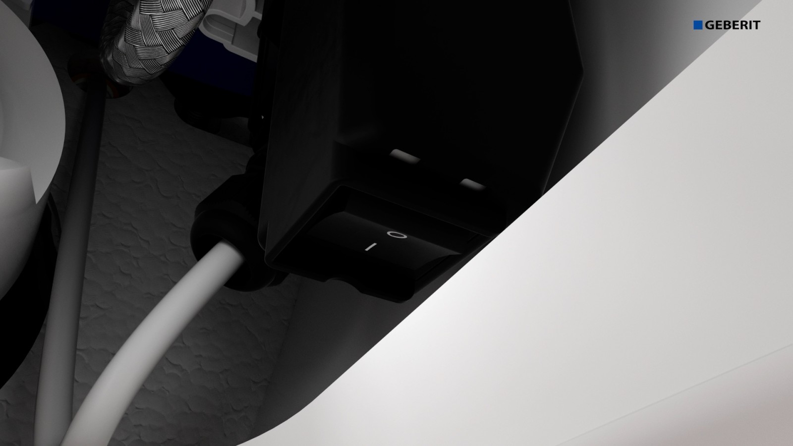 Geberit AquaClean Alba aan/uit knop Geberit AquaClean Alba aan/uit knop