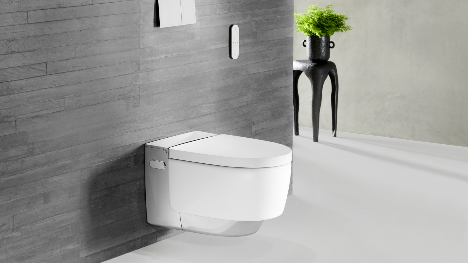Geberit AquaClean Mera Comfort in chroom met bedieningsplaat Sigma70
