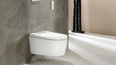 Geberit AquaClean Sela in wit met bedieningsplaat Sigma20