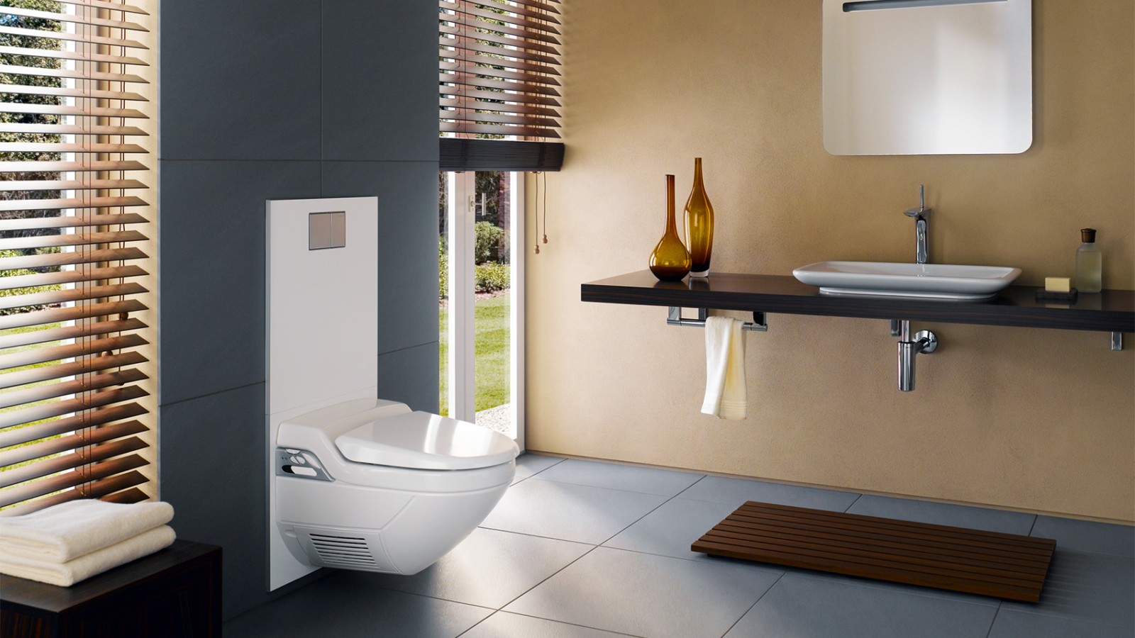 Optisch kwam er in de jaren '90 een beetje rust – maar veel badkamers werden iets groter