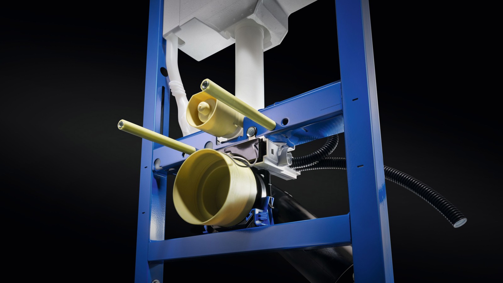 Comfortabele stroomaansluiting via de Power & Connect Box op het installatie-element voor het toilet