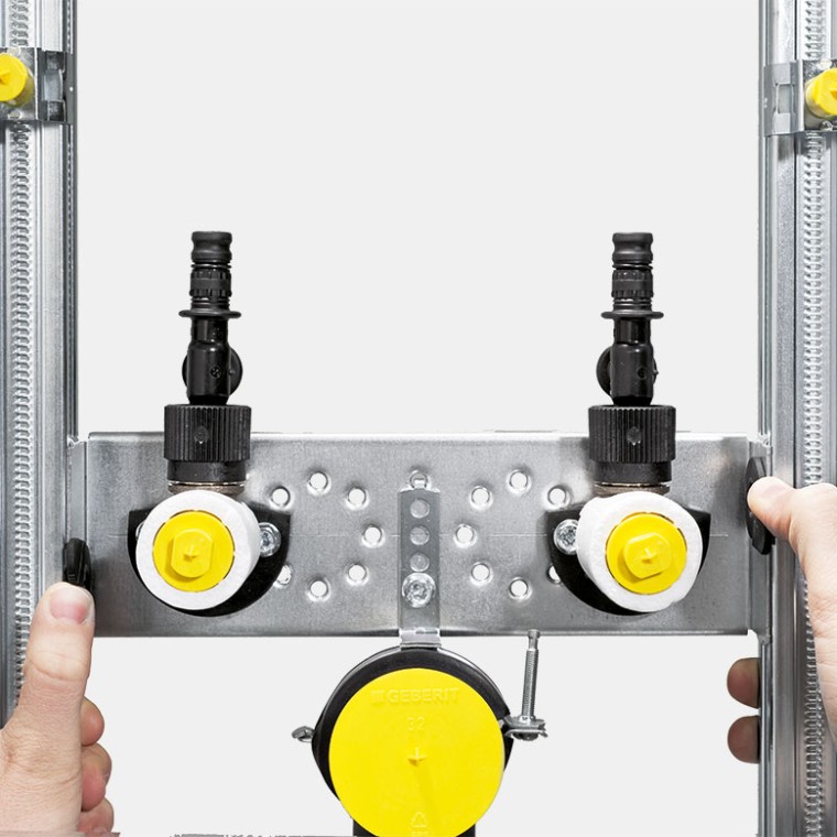 Geberit GIS bevestgigen zonder gereedschap Geberit GIS bevestgigen zonder gereedschap
