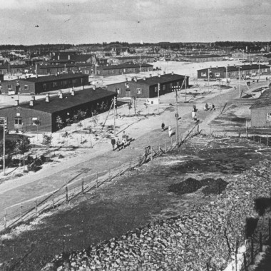 De plaats van het grootste Deense vluchtelingenkamp voor Duitse oorlogsvluchtelingen (© Blåvandshuk Local History Archive)