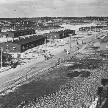 De plaats van het grootste Deense vluchtelingenkamp voor Duitse oorlogsvluchtelingen (© Blåvandshuk Local History Archive) De plaats van het grootste Deense vluchtelingenkamp voor Duitse oorlogsvluchtelingen (© Blåvandshuk Local History Archive)