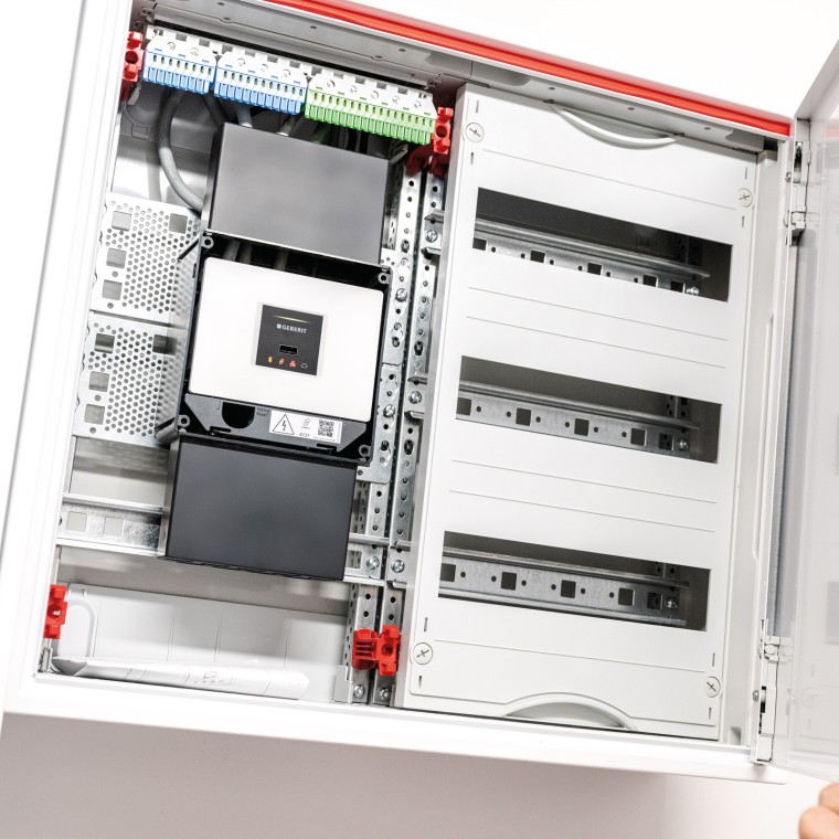 Geberit Gateway is in de meterkast ingebouwd Geberit Gateway is in de meterkast ingebouwd