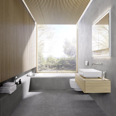 De 6x6 winnende badkamer van het Deense architectenbureau Bjerg Arkitektur (© Geberit)