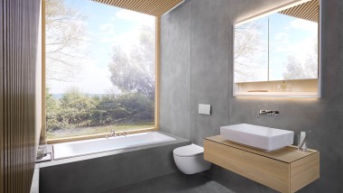 In de badkamer van zes vierkante meter moet je een gevoel van rust en sereniteit voelen (© Geberit)