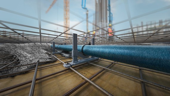 Gebruik van Geberit Silent-db20 in vloerplaten met instortbeugel Gebruik van Geberit Silent-db20 in vloerplaten met instortbeugel