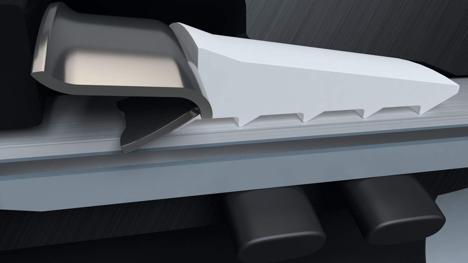 De borgklem met roestvrijstalen inzetstuk zorgt ervoor dat de Geberit PushFit fitting stevig op zijn plaats wordt gehouden