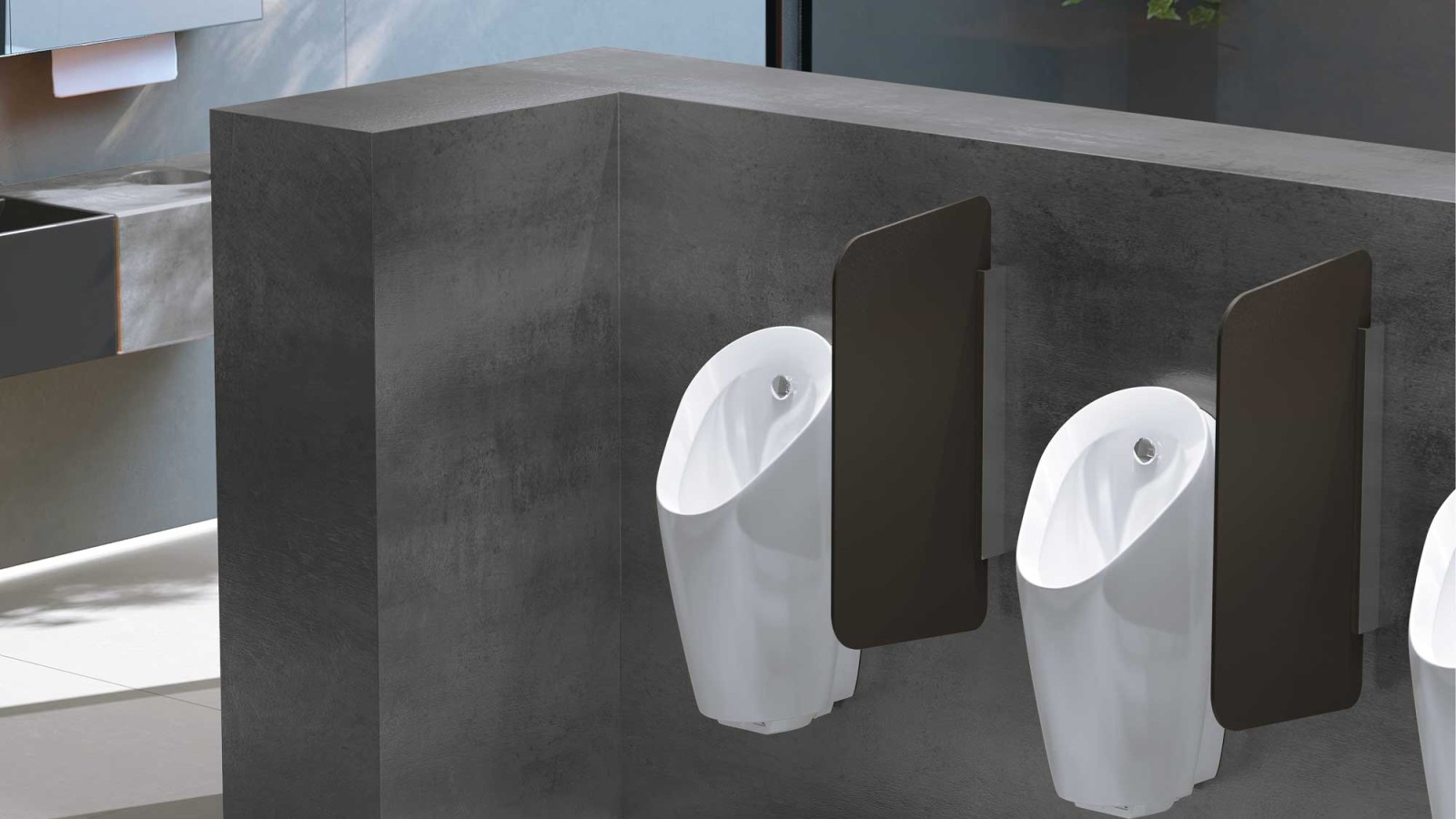 Geberit Preda urinoir in een openbare sanitaire ruimte Geberit Preda urinoir in een openbare sanitaire ruimte