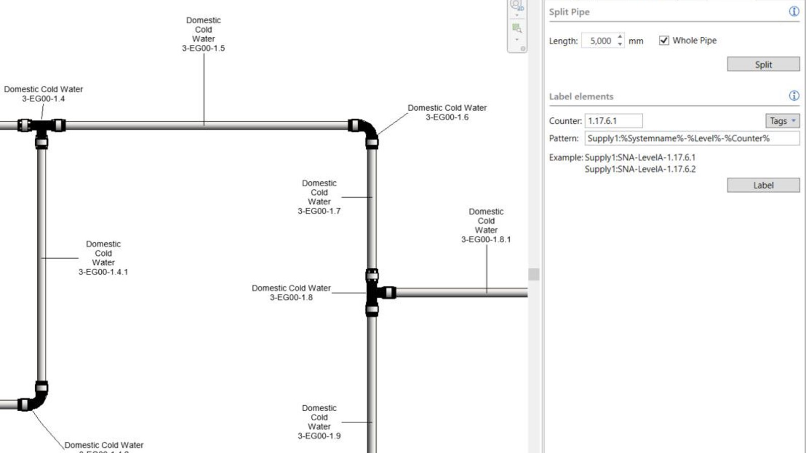 Nummering leidingwerk in Geberit BIM Plug-in Nummering leidingwerk in Geberit BIM Plug-in