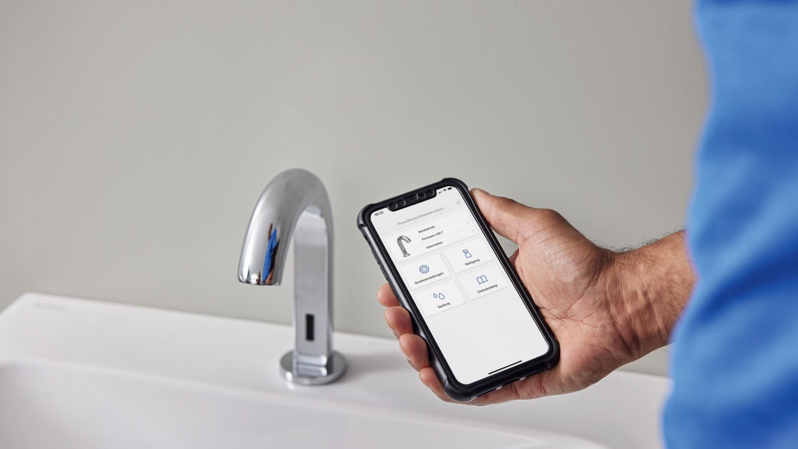 Geberit wastafelkraan instellen via de Geberit Control App Geberit wastafelkraan instellen via de Geberit Control App