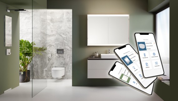 Geberit Home voor eenvoudige bediening van verschillende Geberit producten in de badkamer Geberit Home voor eenvoudige bediening van verschillende Geberit producten in de badkamer