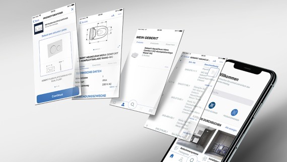 Geberit ProApp voor Android- en iOS-smartphones